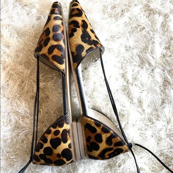 BODEN Florence calf hair tie up D’orsay flats - Picture 7 of 12